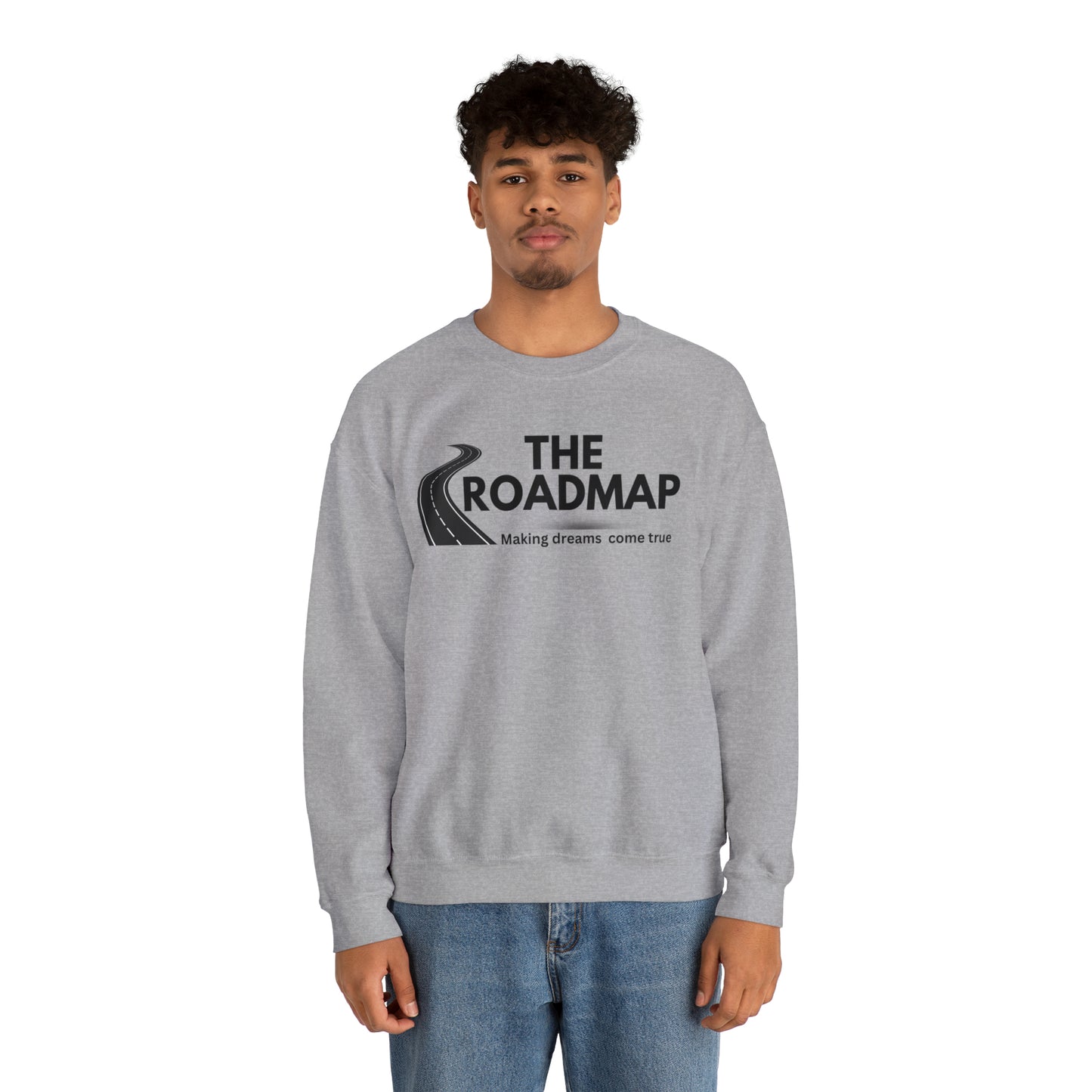 The RoadMap - Unisex Heavy Blend™ Crewneck Sweatshirt (MAKING DREAMS COME TRUE) Black Design