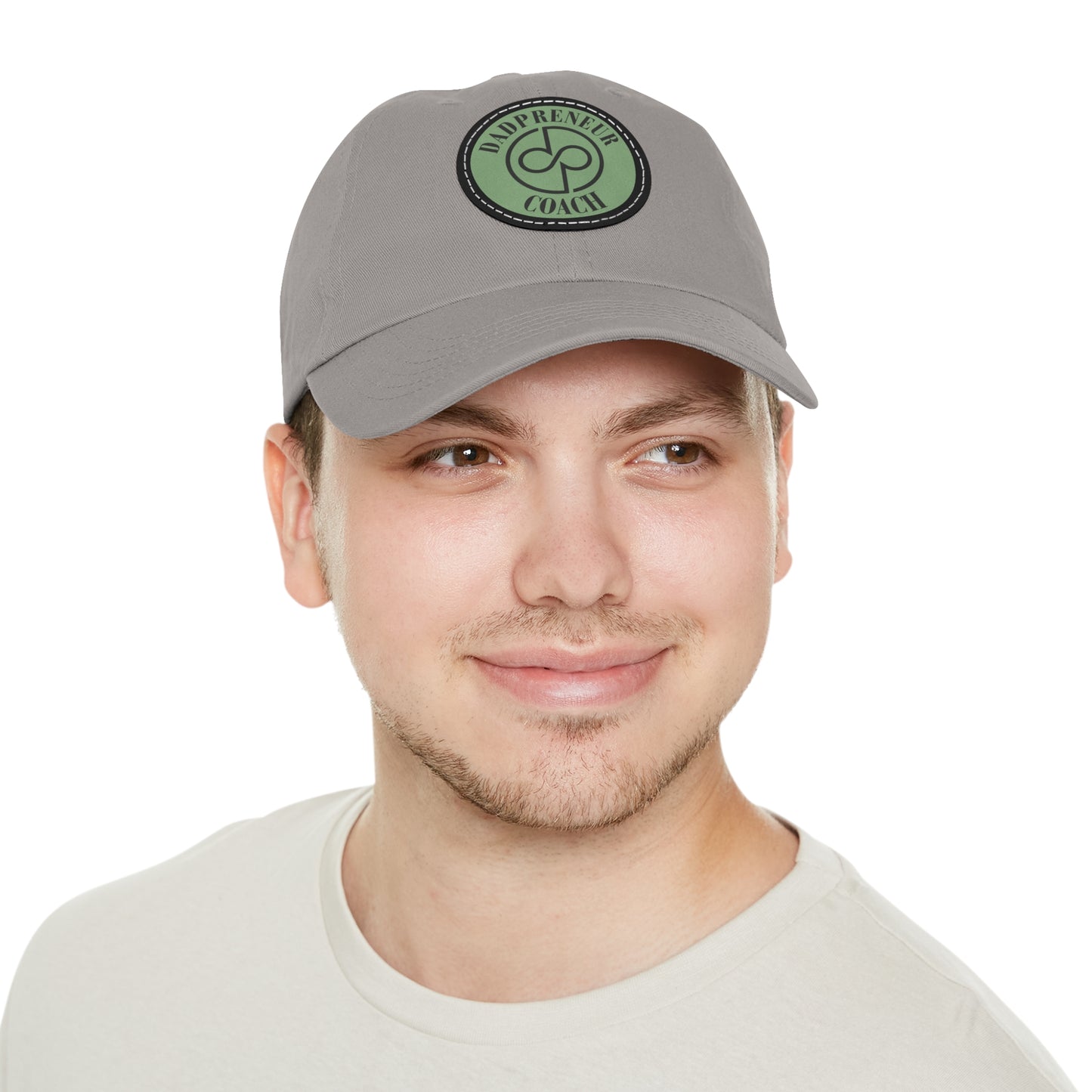 Dadpreneur - Dad Hat with Leather Patch (DADPRENEUR COACH LOGO) Round