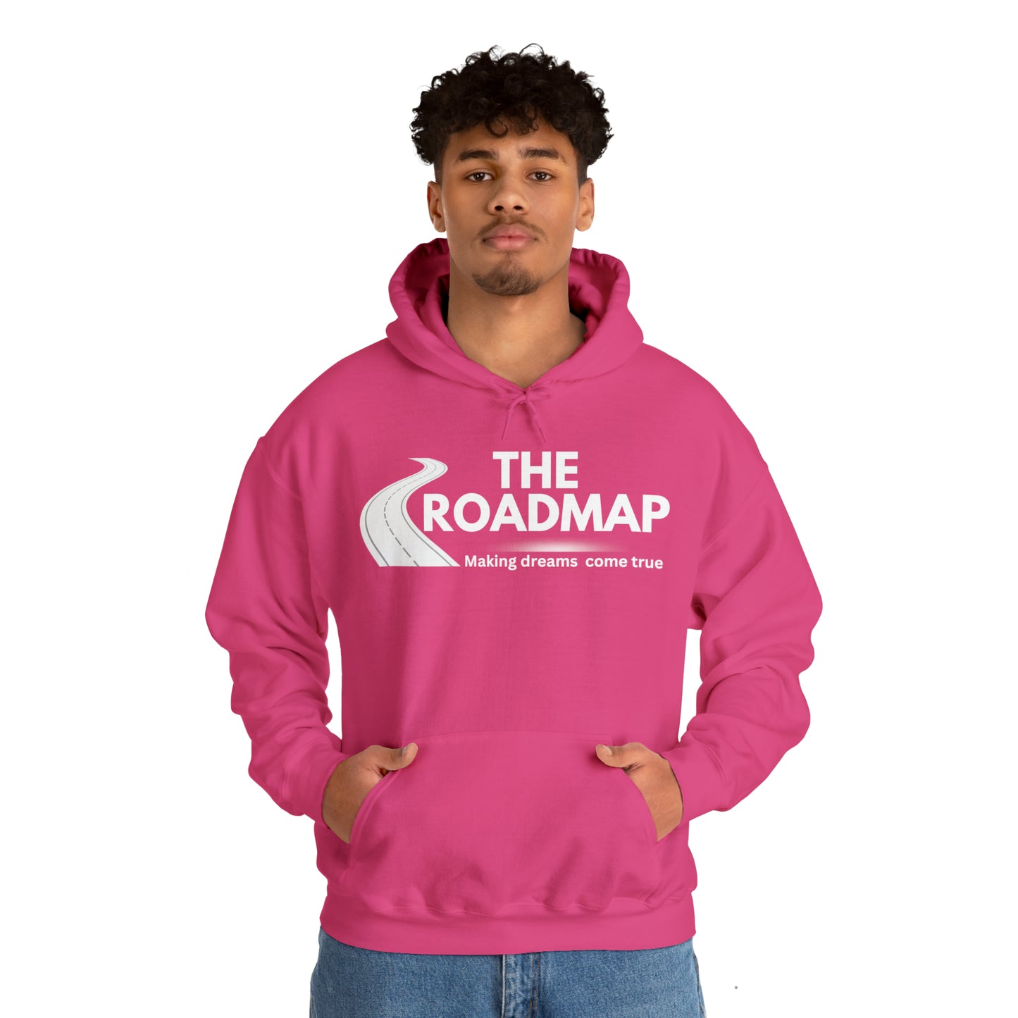 The RoadMap - Unisex Heavy Blend™ Hooded Sweatshirt (MAKING DREAMS COME TRUE) White Design