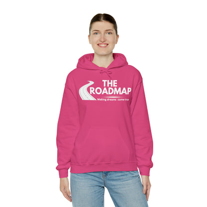 The RoadMap - Unisex Heavy Blend™ Hooded Sweatshirt (MAKING DREAMS COME TRUE) White Design