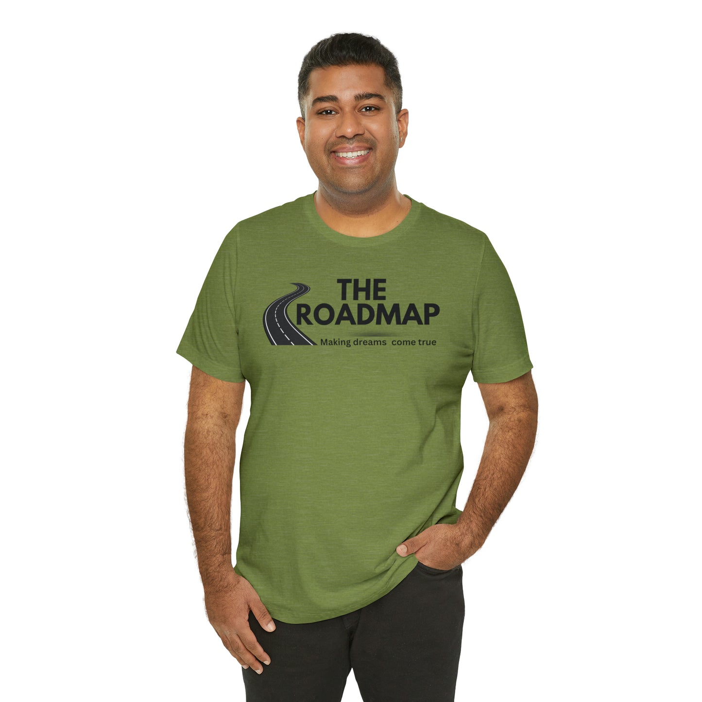 The RoadMap - Unisex Jersey Short Sleeve Tee (MAKING DREAMS COME TRUE) Black Design