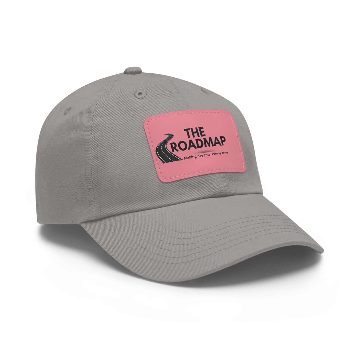 The RoadMap - Dad Hat with Leather Patch (MAKING DREAMS COME TRUE) Rectangle w/Black Design