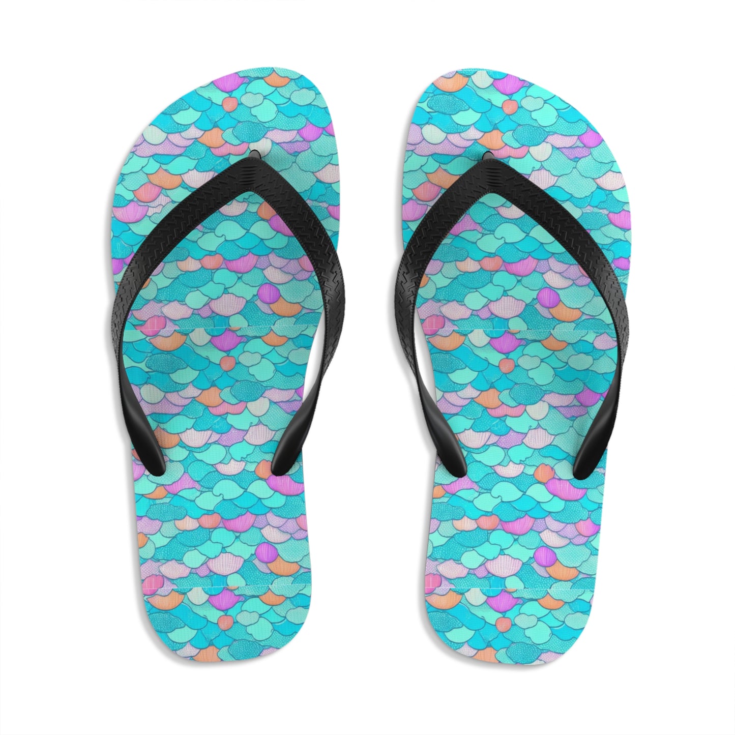 Unisex Mermaid Scales Flip Flops