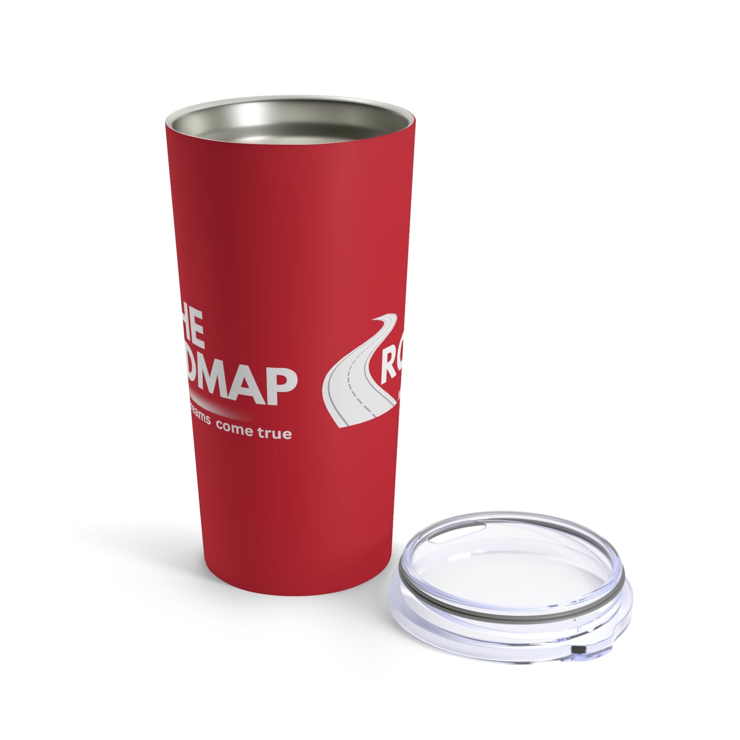 The RoadMap - Tumbler 20oz (MAKING DREAMS COME TRUE) Red w/White Design