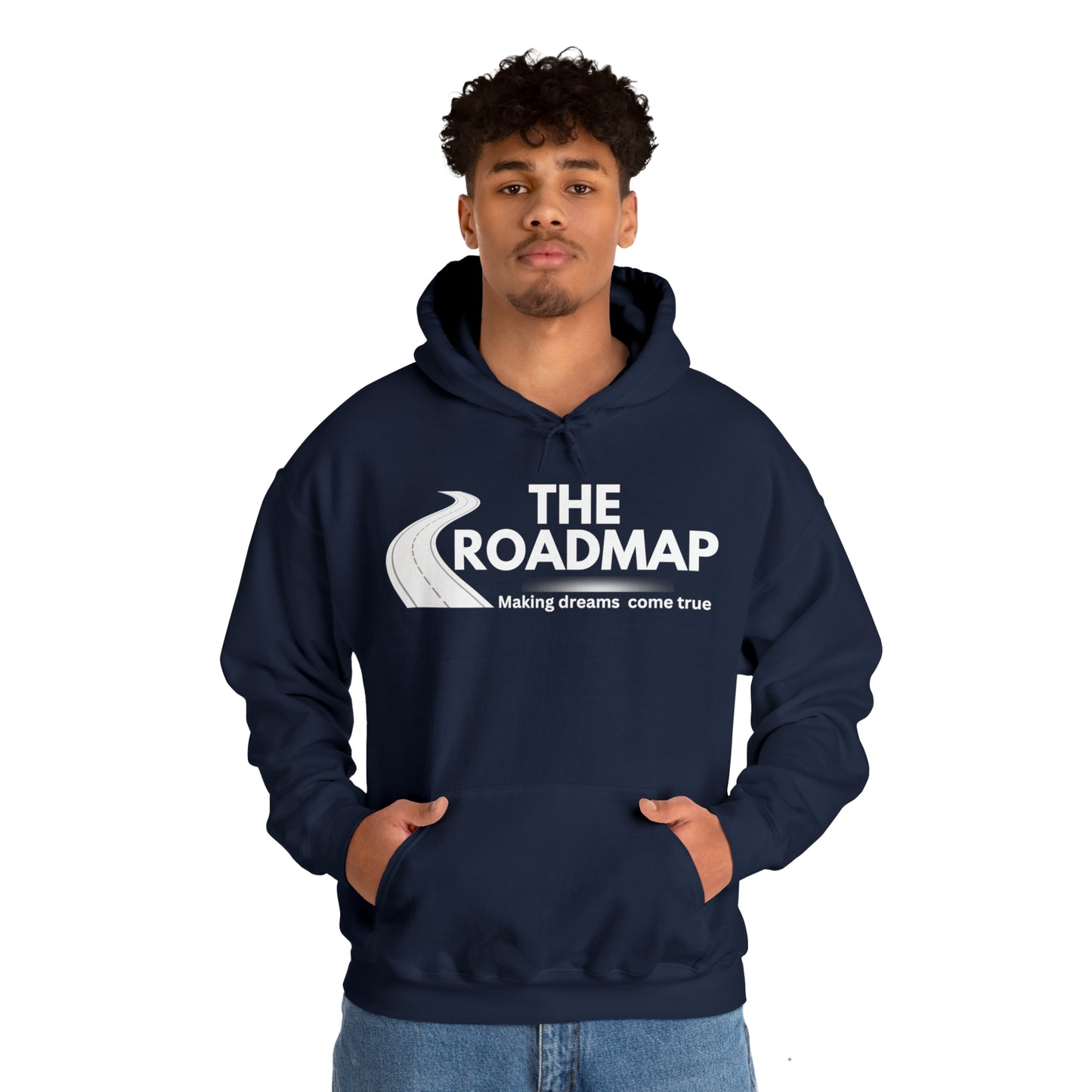 The RoadMap - Unisex Heavy Blend™ Hooded Sweatshirt (MAKING DREAMS COME TRUE) White Design