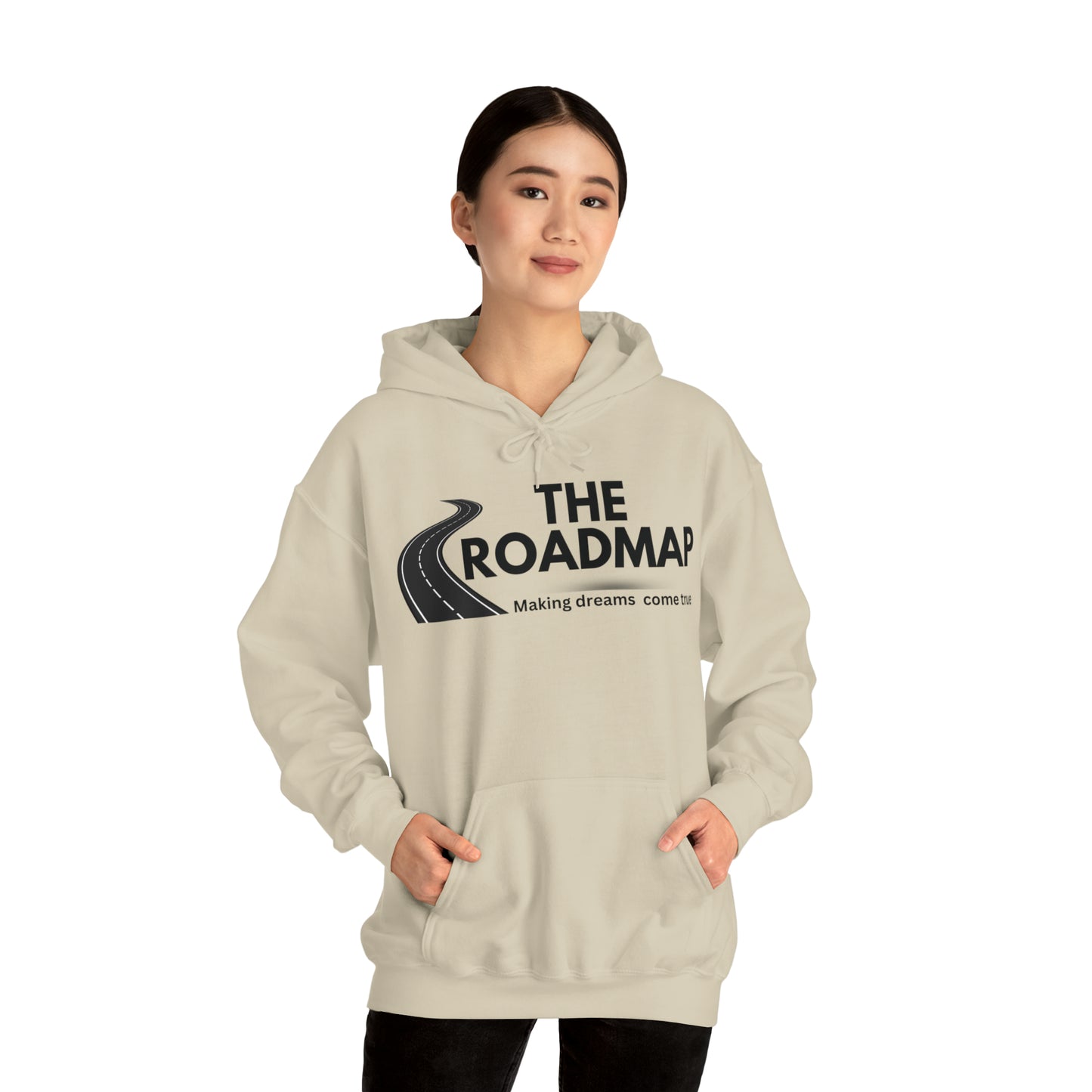 The RoadMap - Unisex Heavy Blend™ Hooded Sweatshirt (MAKING DREAMS COME TRUE) Black Design