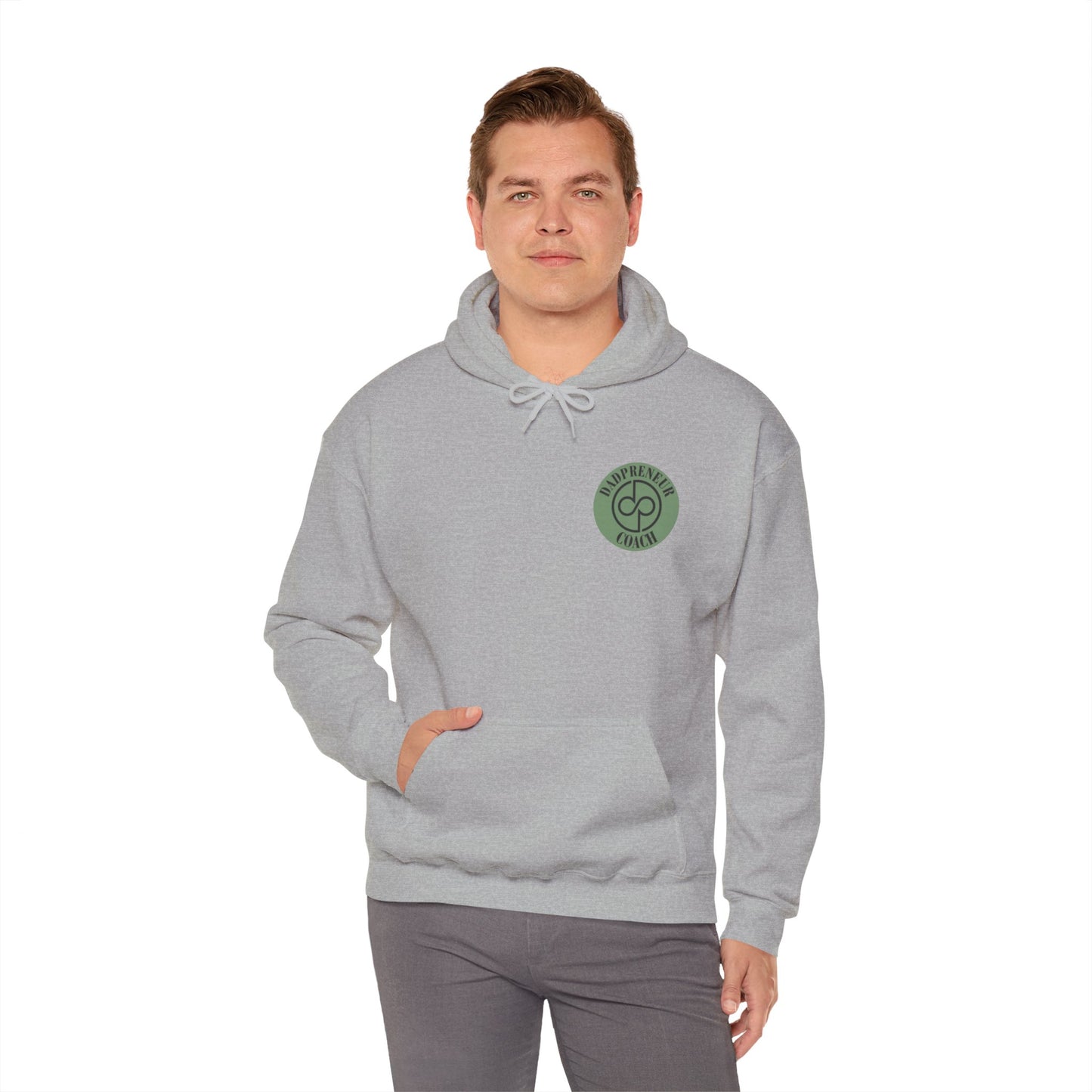 Dadpreneur - Unisex Heavy Blend™ Hooded Sweatshirt (DADPRENEUR COACH LOGO)