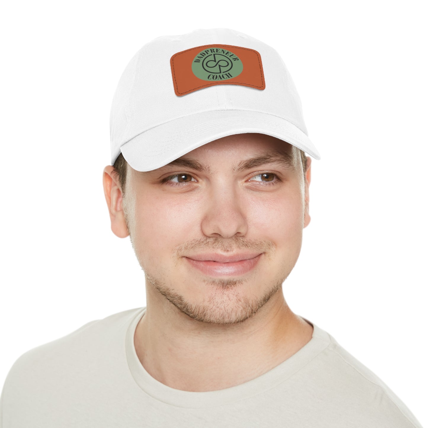 Dadpreneur - Dad Hat with Leather Patch (DADPRENEUR COACH LOGO) Rectangle