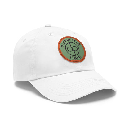 Dadpreneur - Dad Hat with Leather Patch (DADPRENEUR COACH LOGO) Round