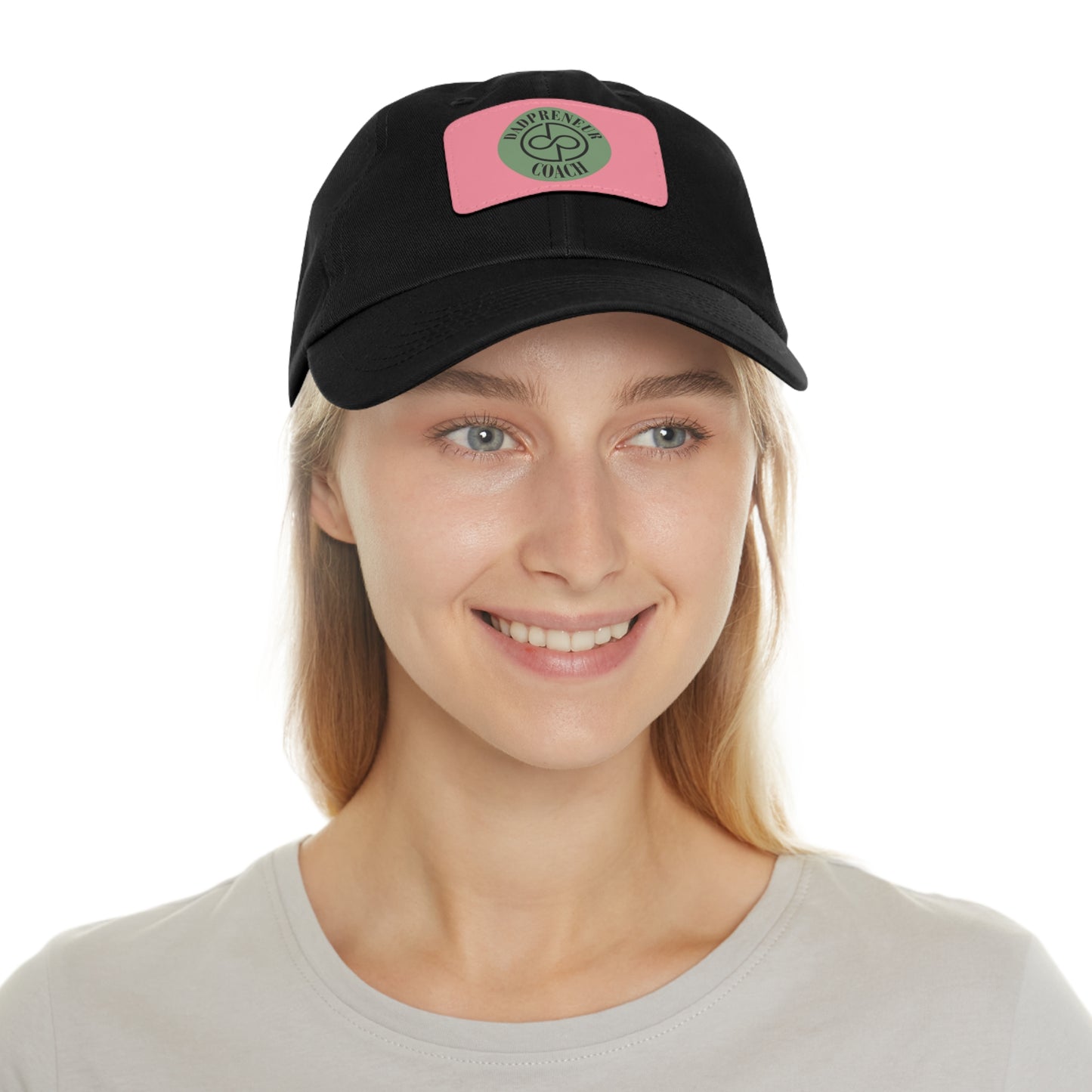 Dadpreneur - Dad Hat with Leather Patch (DADPRENEUR COACH LOGO) Rectangle