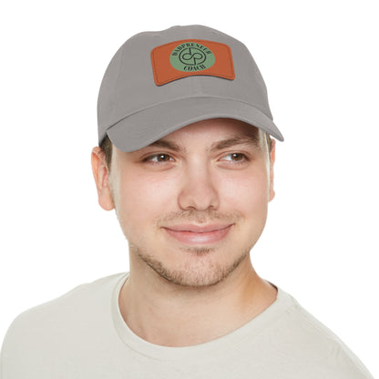 Dadpreneur - Dad Hat with Leather Patch (DADPRENEUR COACH LOGO) Rectangle