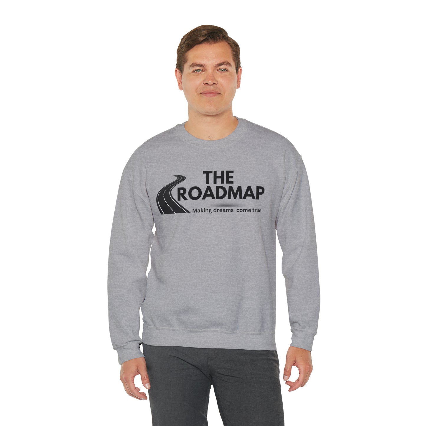 The RoadMap - Unisex Heavy Blend™ Crewneck Sweatshirt (MAKING DREAMS COME TRUE) Black Design