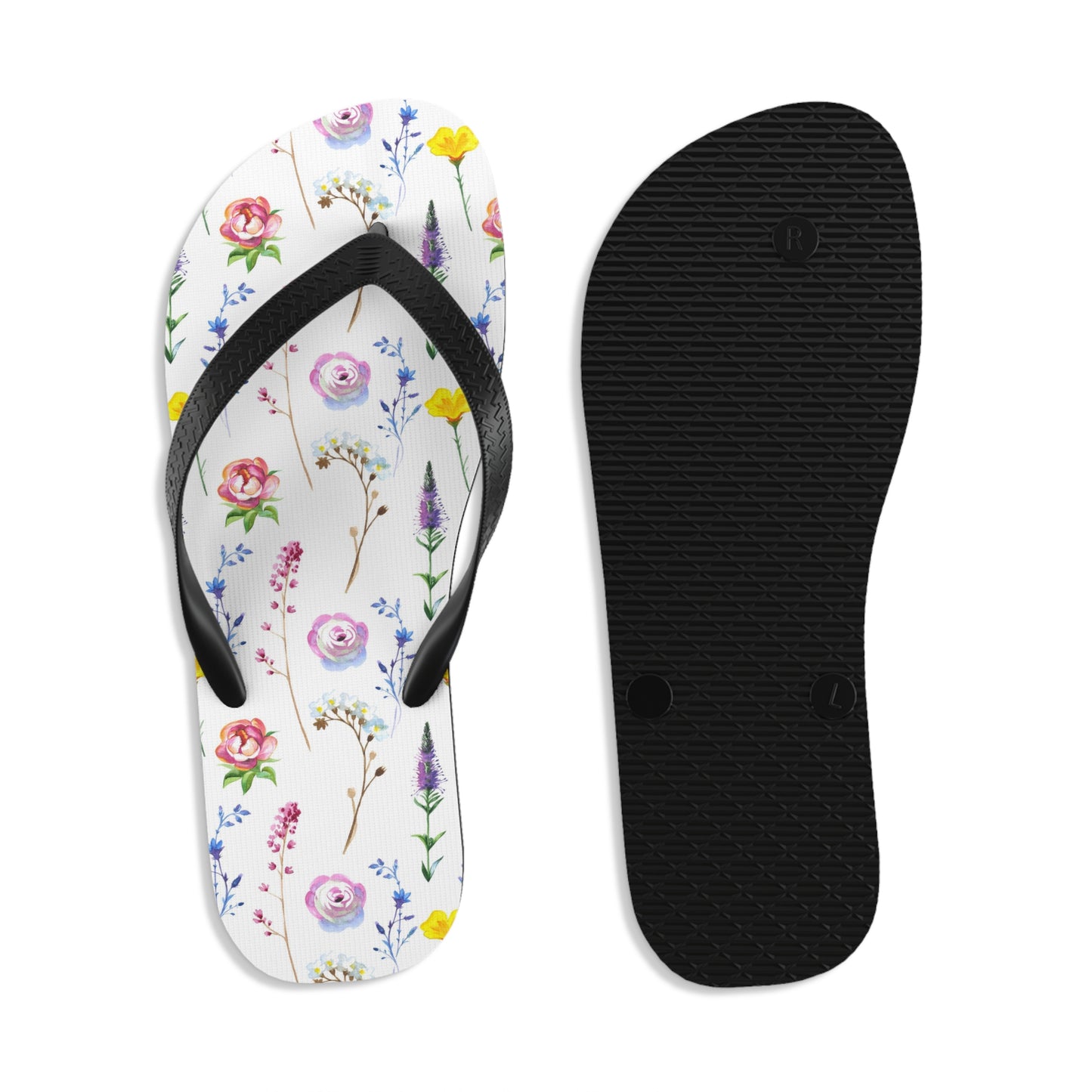 Unisex Flower Flip Flops