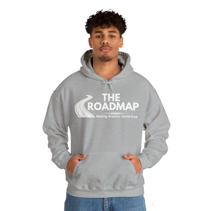 The RoadMap - Unisex Heavy Blend™ Hooded Sweatshirt (MAKING DREAMS COME TRUE) White Design