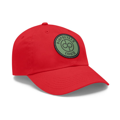 Dadpreneur - Dad Hat with Leather Patch (DADPRENEUR COACH LOGO) Round