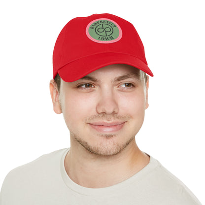 Dadpreneur - Dad Hat with Leather Patch (DADPRENEUR COACH LOGO) Round