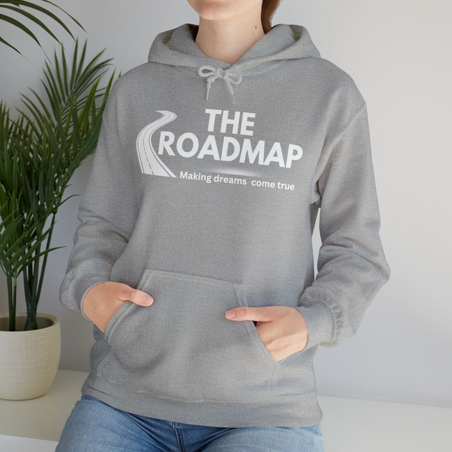 The RoadMap - Unisex Heavy Blend™ Hooded Sweatshirt (MAKING DREAMS COME TRUE) White Design