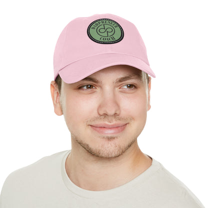 Dadpreneur - Dad Hat with Leather Patch (DADPRENEUR COACH LOGO) Round