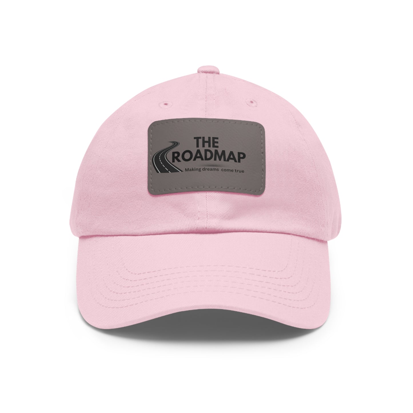 The RoadMap - Dad Hat with Leather Patch (MAKING DREAMS COME TRUE) Rectangle w/Black Design