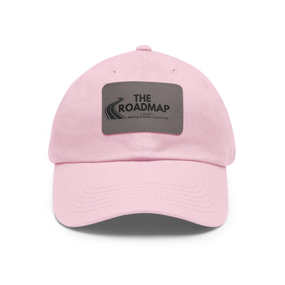 The RoadMap - Dad Hat with Leather Patch (MAKING DREAMS COME TRUE) Rectangle w/Black Design