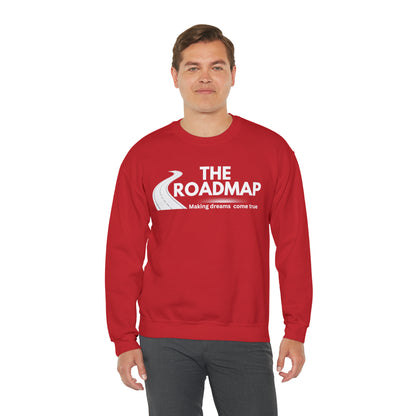 The RoadMap - Unisex Heavy Blend™ Crewneck Sweatshirt (MAKING DREAMS COME TRUE) White Design