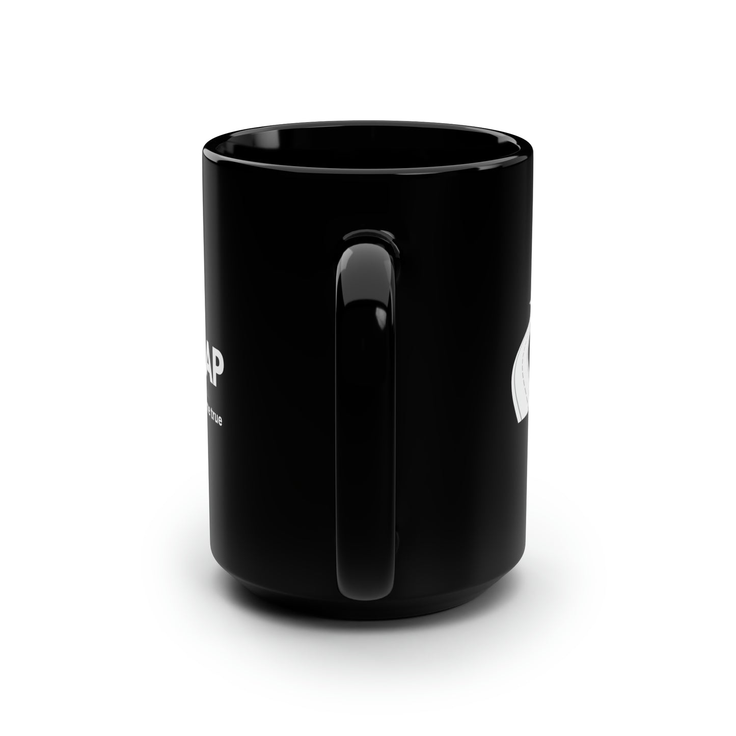 The RoadMap - Black Mug, 15oz (MAKING DREAMS COME TRUE) Black w/White Design