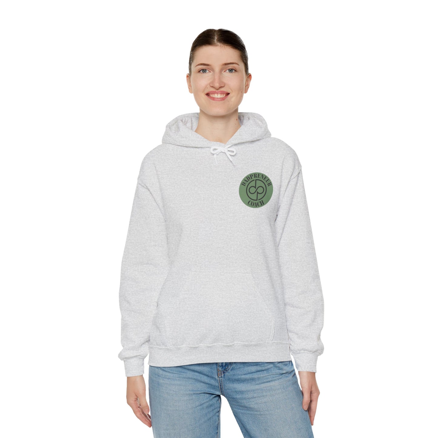 Dadpreneur - Unisex Heavy Blend™ Hooded Sweatshirt (DADPRENEUR COACH LOGO)