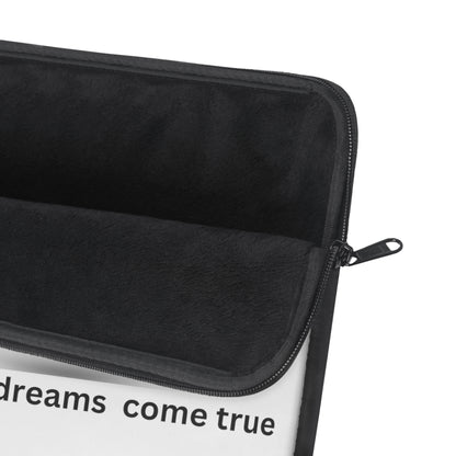 The RoadMap - Laptop Sleeve (MAKING DREAMS COME TRUE) White w/Black Design