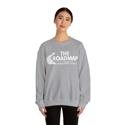 The RoadMap - Unisex Heavy Blend™ Crewneck Sweatshirt (MAKING DREAMS COME TRUE) White Design