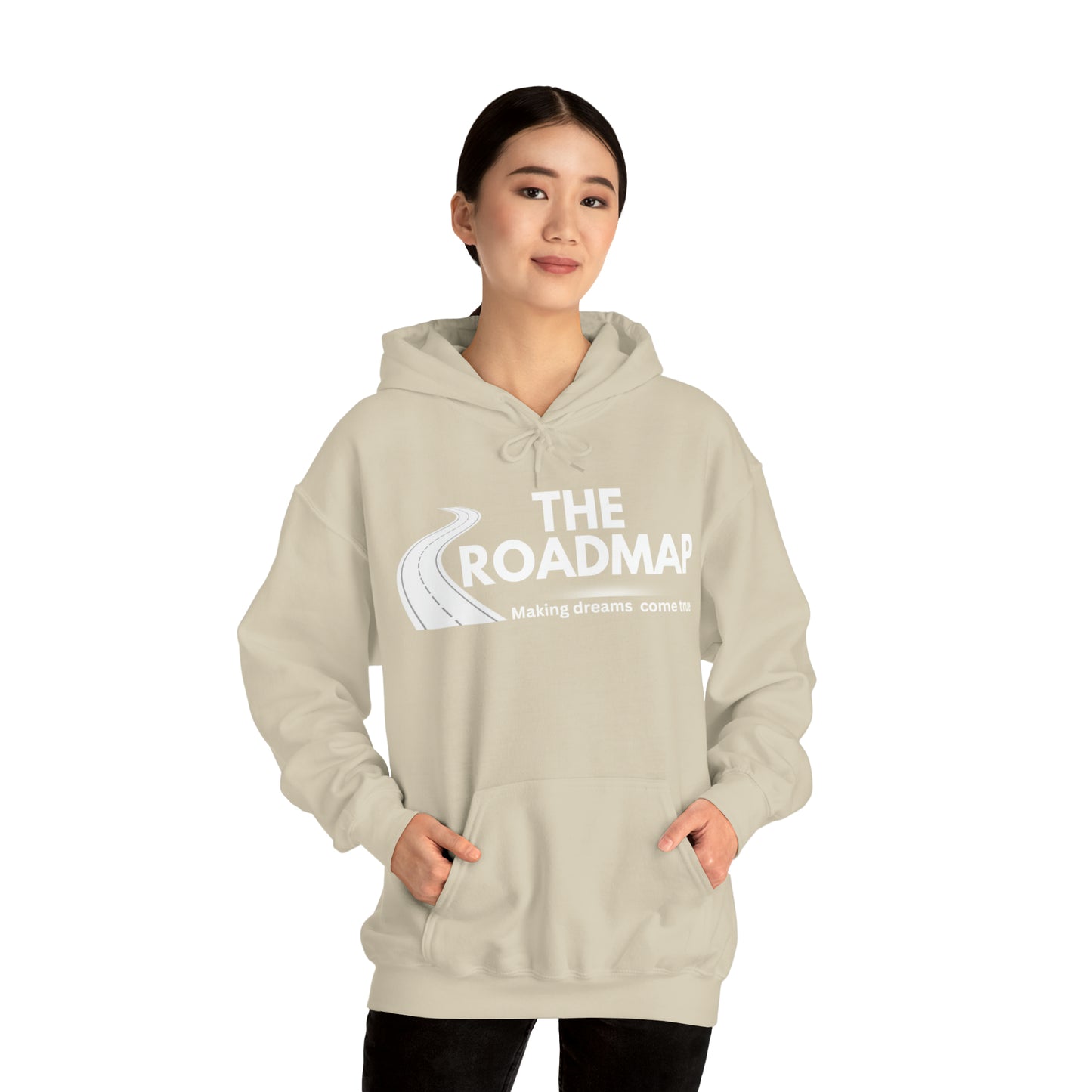 The RoadMap - Unisex Heavy Blend™ Hooded Sweatshirt (MAKING DREAMS COME TRUE) White Design