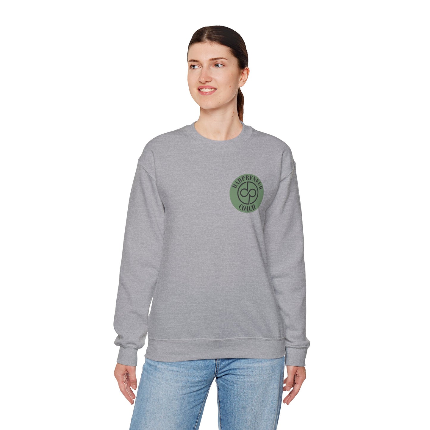 Dadpreneur - Unisex Heavy Blend™ Crewneck Sweatshirt (DADPRENEUR COACH LOGO)