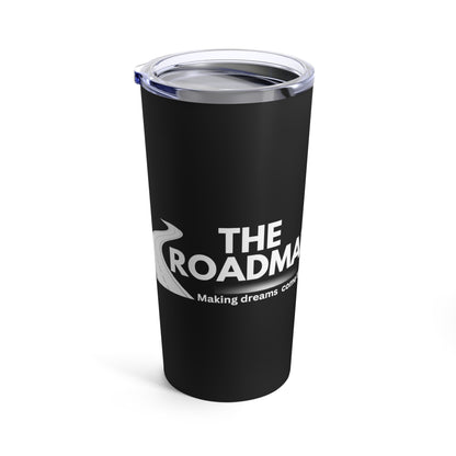 Dadpreneur/RoadMap - Tumbler 20oz (DADPRENEUR COACH LOGO/THE ROADMAP LOGO) Black w/White Design