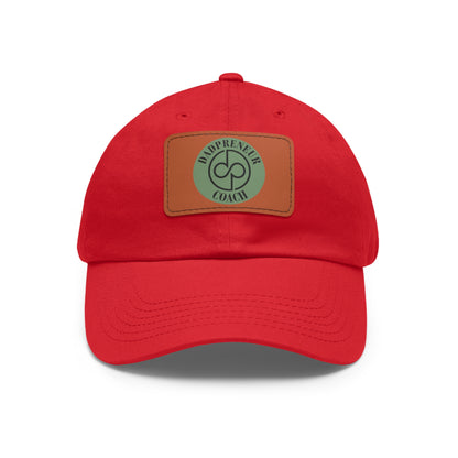 Dadpreneur - Dad Hat with Leather Patch (DADPRENEUR COACH LOGO) Rectangle