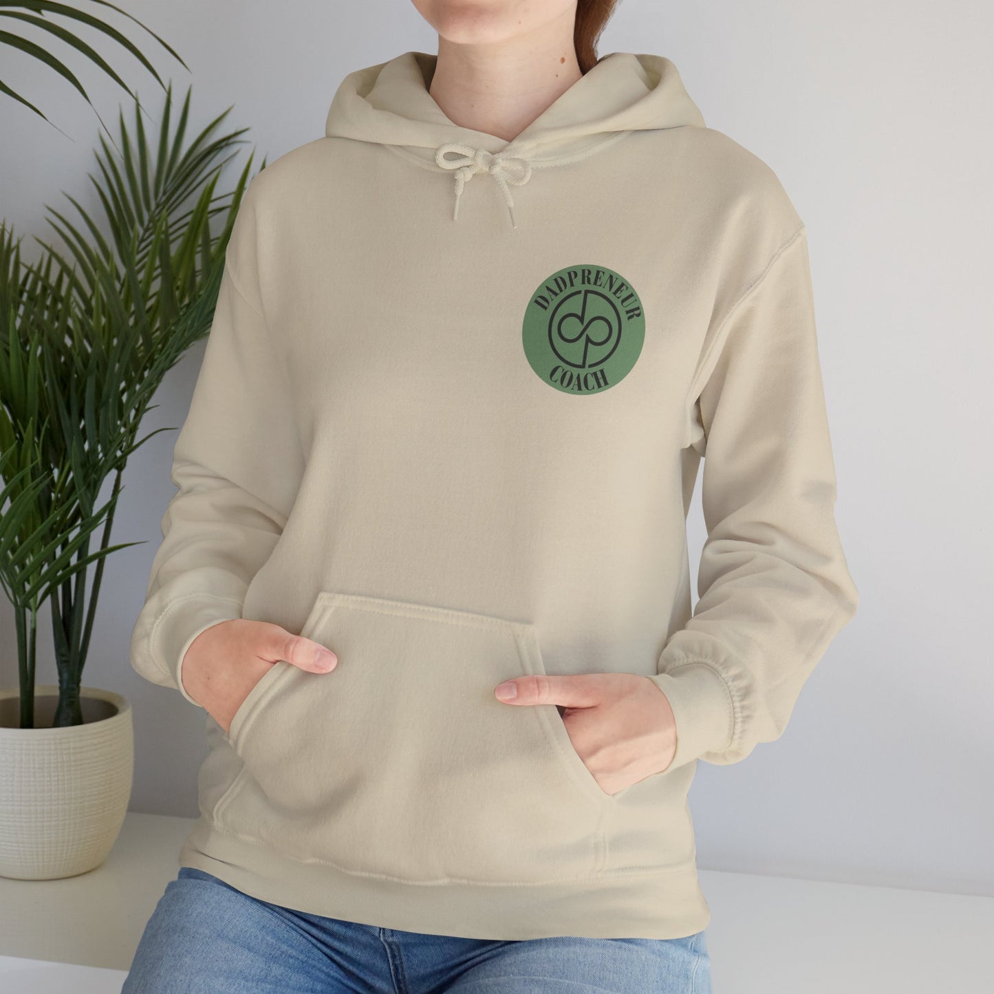 Dadpreneur - Unisex Heavy Blend™ Hooded Sweatshirt (DADPRENEUR COACH LOGO)