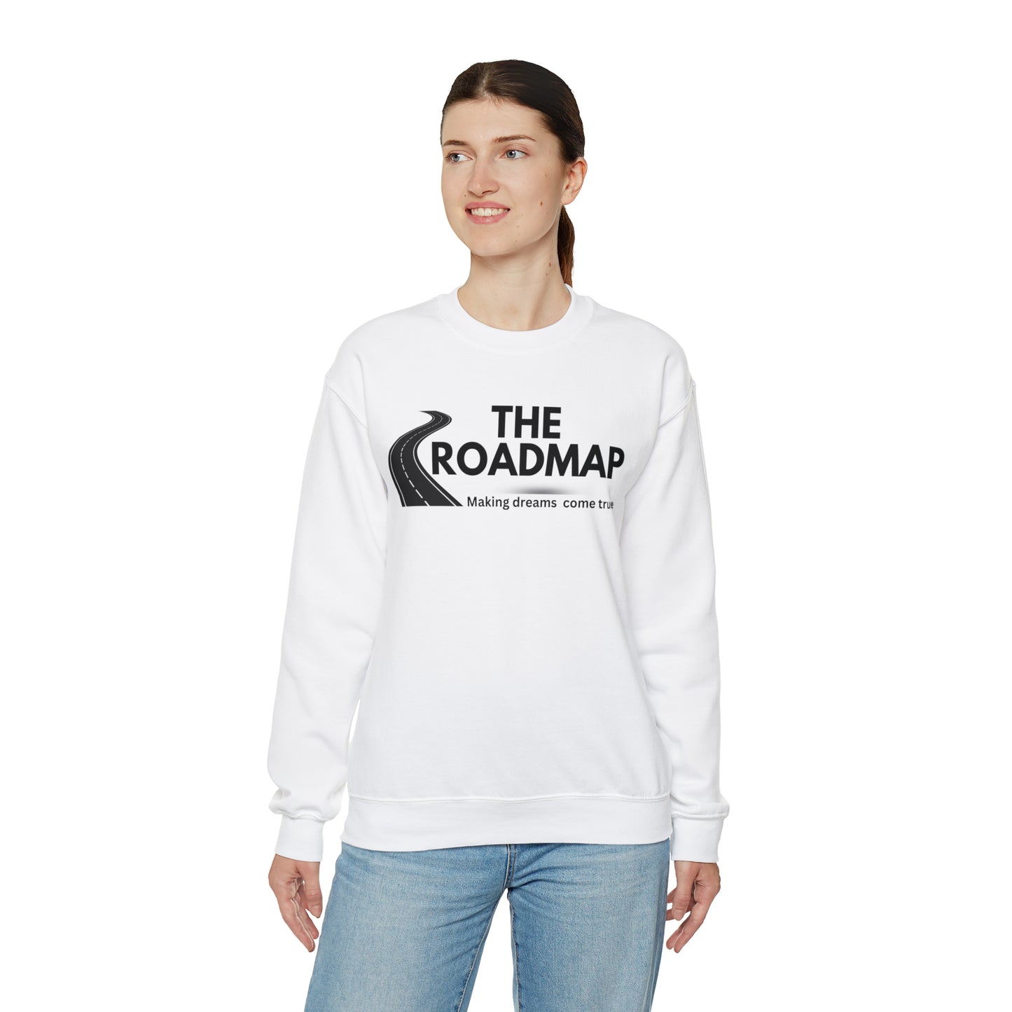 The RoadMap - Unisex Heavy Blend™ Crewneck Sweatshirt (MAKING DREAMS COME TRUE) Black Design