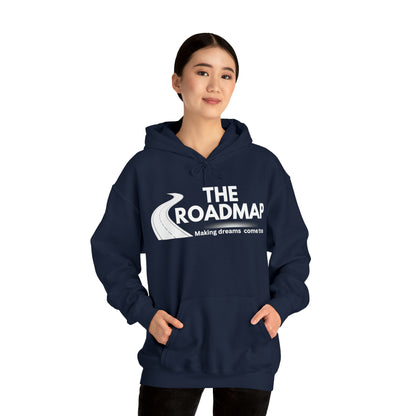 The RoadMap - Unisex Heavy Blend™ Hooded Sweatshirt (MAKING DREAMS COME TRUE) White Design