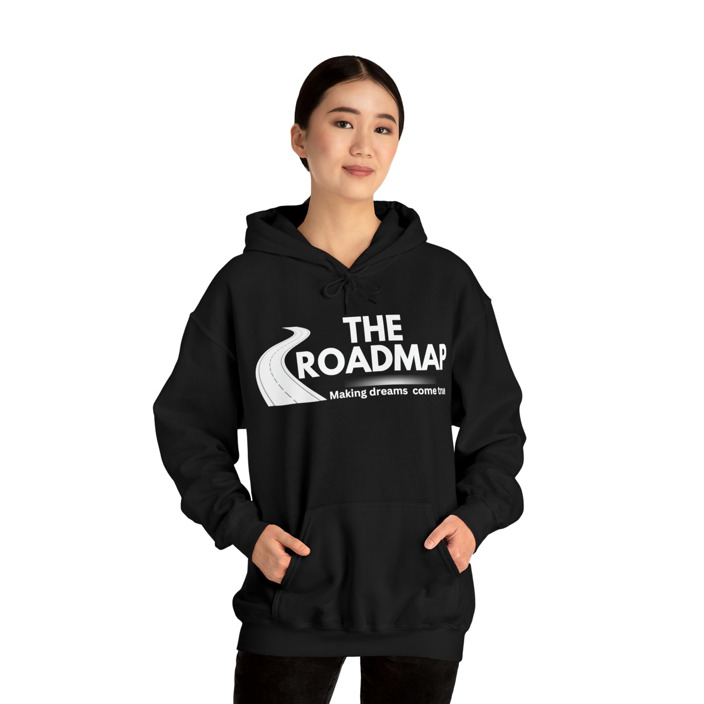 The RoadMap - Unisex Heavy Blend™ Hooded Sweatshirt (MAKING DREAMS COME TRUE) White Design