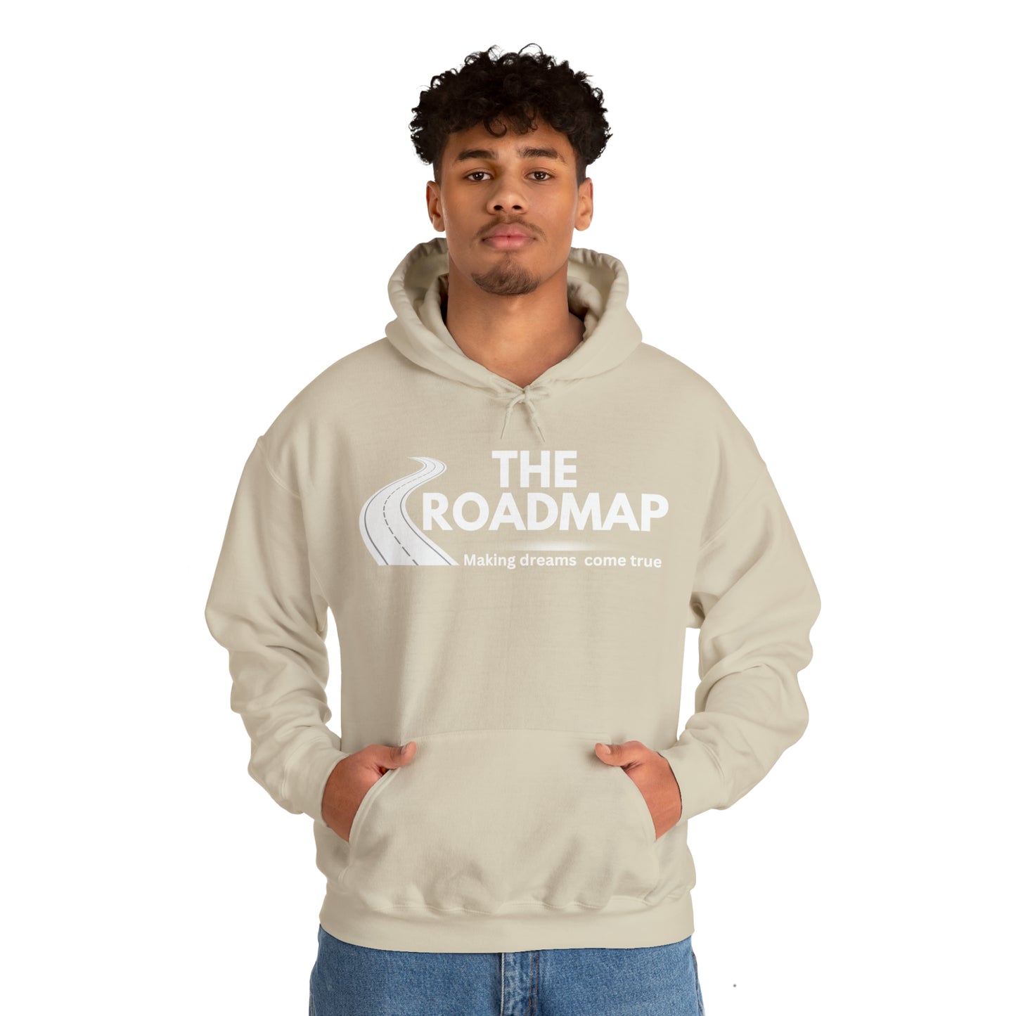 The RoadMap - Unisex Heavy Blend™ Hooded Sweatshirt (MAKING DREAMS COME TRUE) White Design