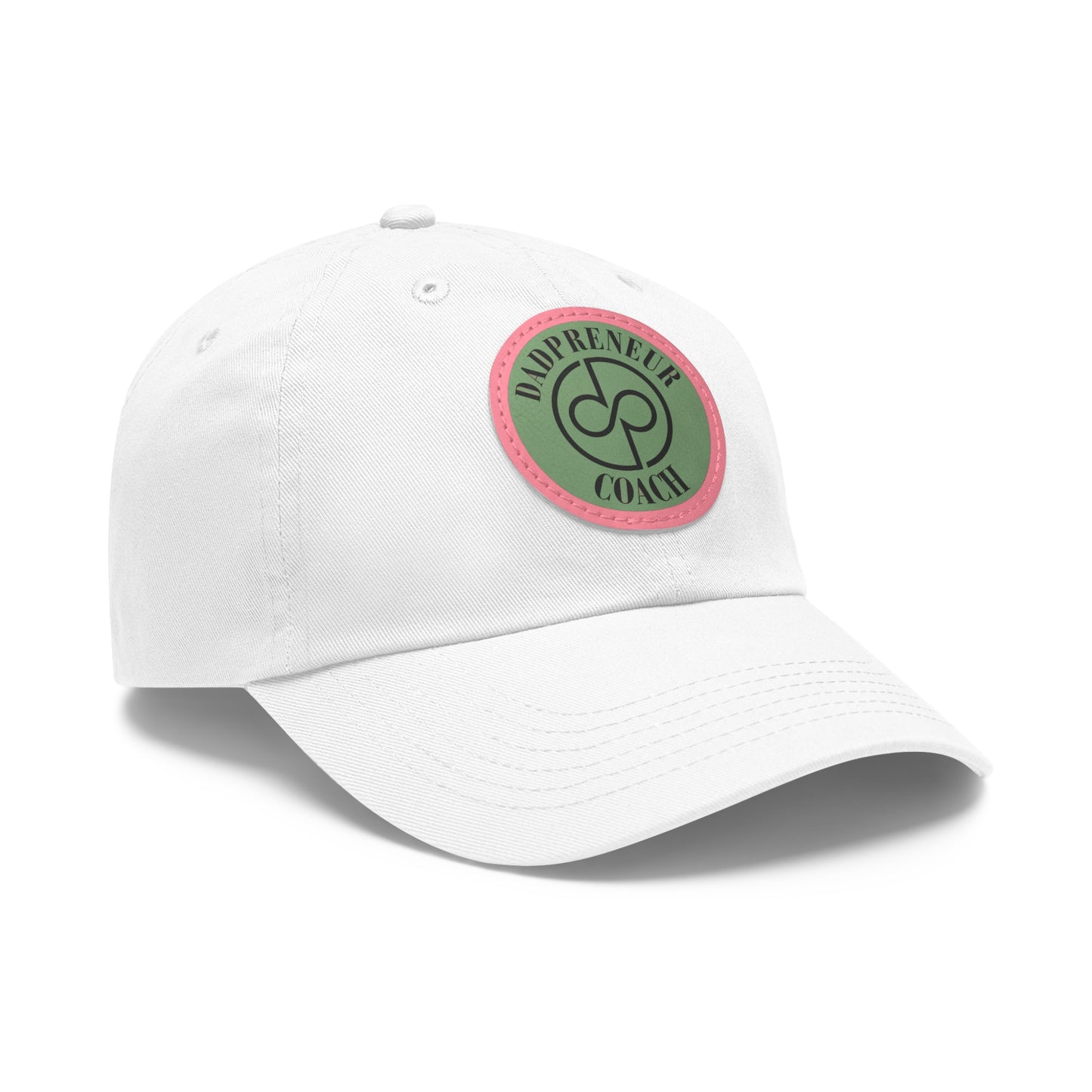 Dadpreneur - Dad Hat with Leather Patch (DADPRENEUR COACH LOGO) Round