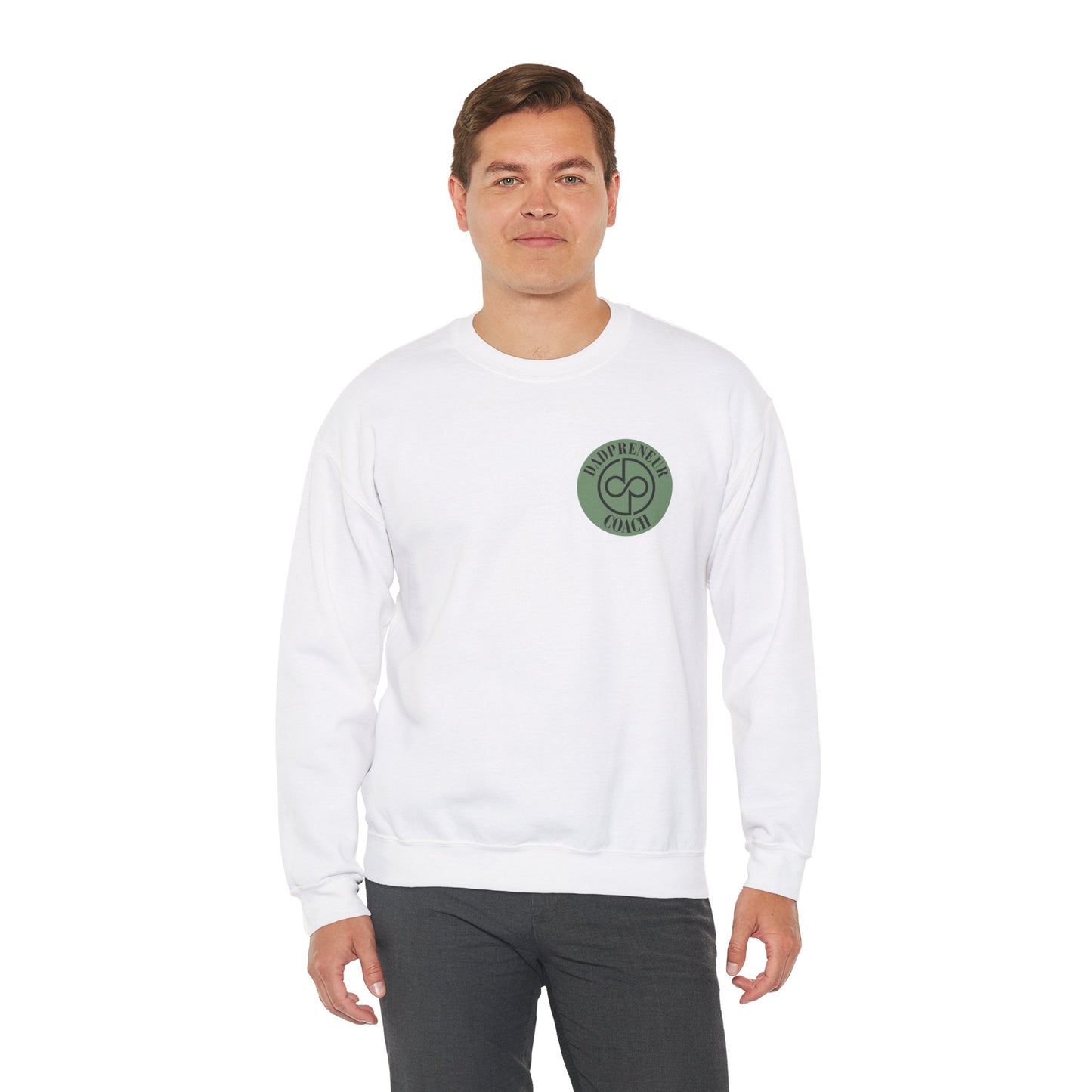 Dadpreneur - Unisex Heavy Blend™ Crewneck Sweatshirt (DADPRENEUR COACH LOGO)