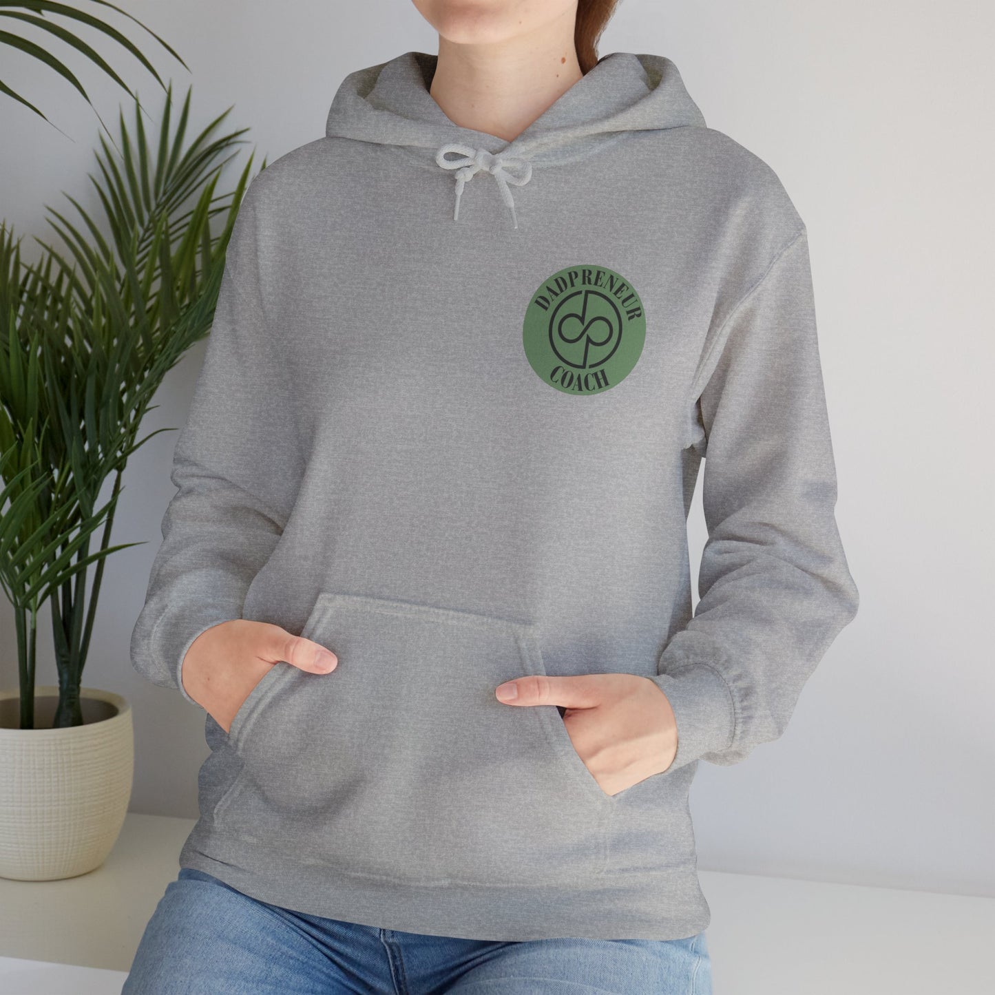 Dadpreneur - Unisex Heavy Blend™ Hooded Sweatshirt (DADPRENEUR COACH LOGO)