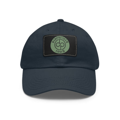 Dadpreneur - Dad Hat with Leather Patch (DADPRENEUR COACH LOGO) Rectangle