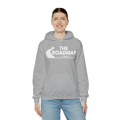 The RoadMap - Unisex Heavy Blend™ Hooded Sweatshirt (MAKING DREAMS COME TRUE) White Design