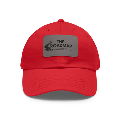 The RoadMap - Dad Hat with Leather Patch (MAKING DREAMS COME TRUE) Rectangle w/Black Design