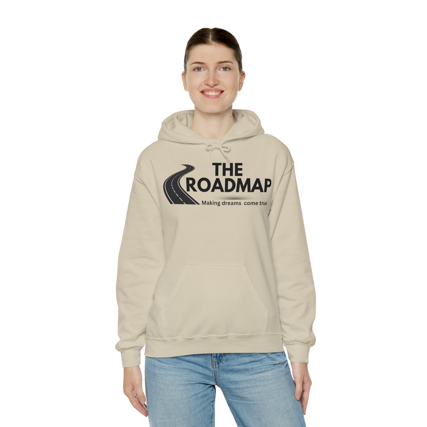 The RoadMap - Unisex Heavy Blend™ Hooded Sweatshirt (MAKING DREAMS COME TRUE) Black Design