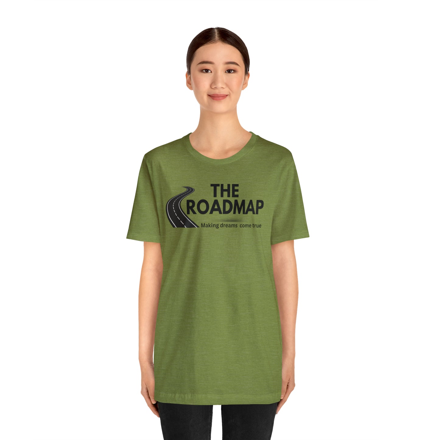 The RoadMap - Unisex Jersey Short Sleeve Tee (MAKING DREAMS COME TRUE) Black Design