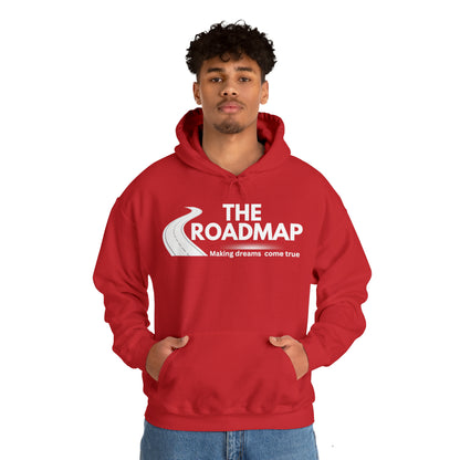 The RoadMap - Unisex Heavy Blend™ Hooded Sweatshirt (MAKING DREAMS COME TRUE) White Design