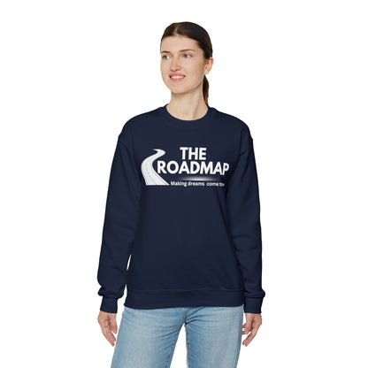 The RoadMap - Unisex Heavy Blend™ Crewneck Sweatshirt (MAKING DREAMS COME TRUE) White Design