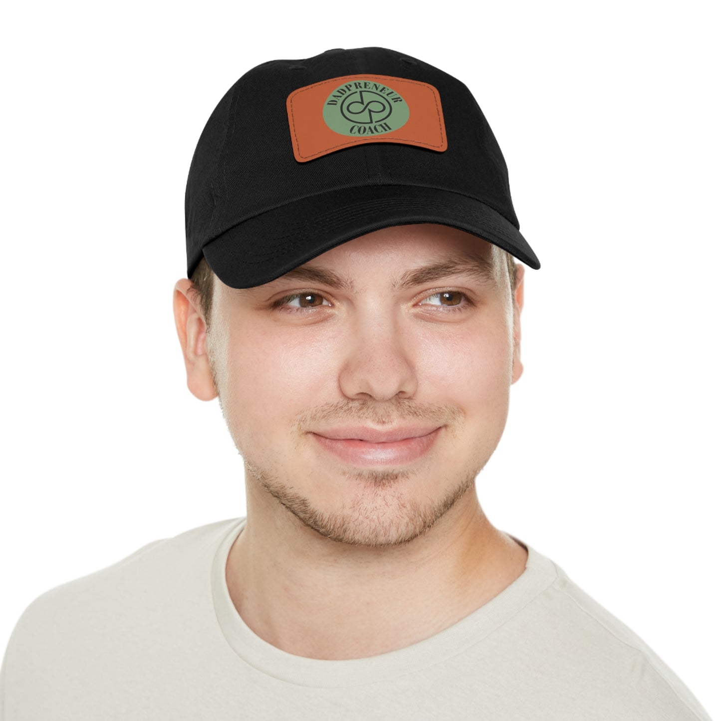 Dadpreneur - Dad Hat with Leather Patch (DADPRENEUR COACH LOGO) Rectangle