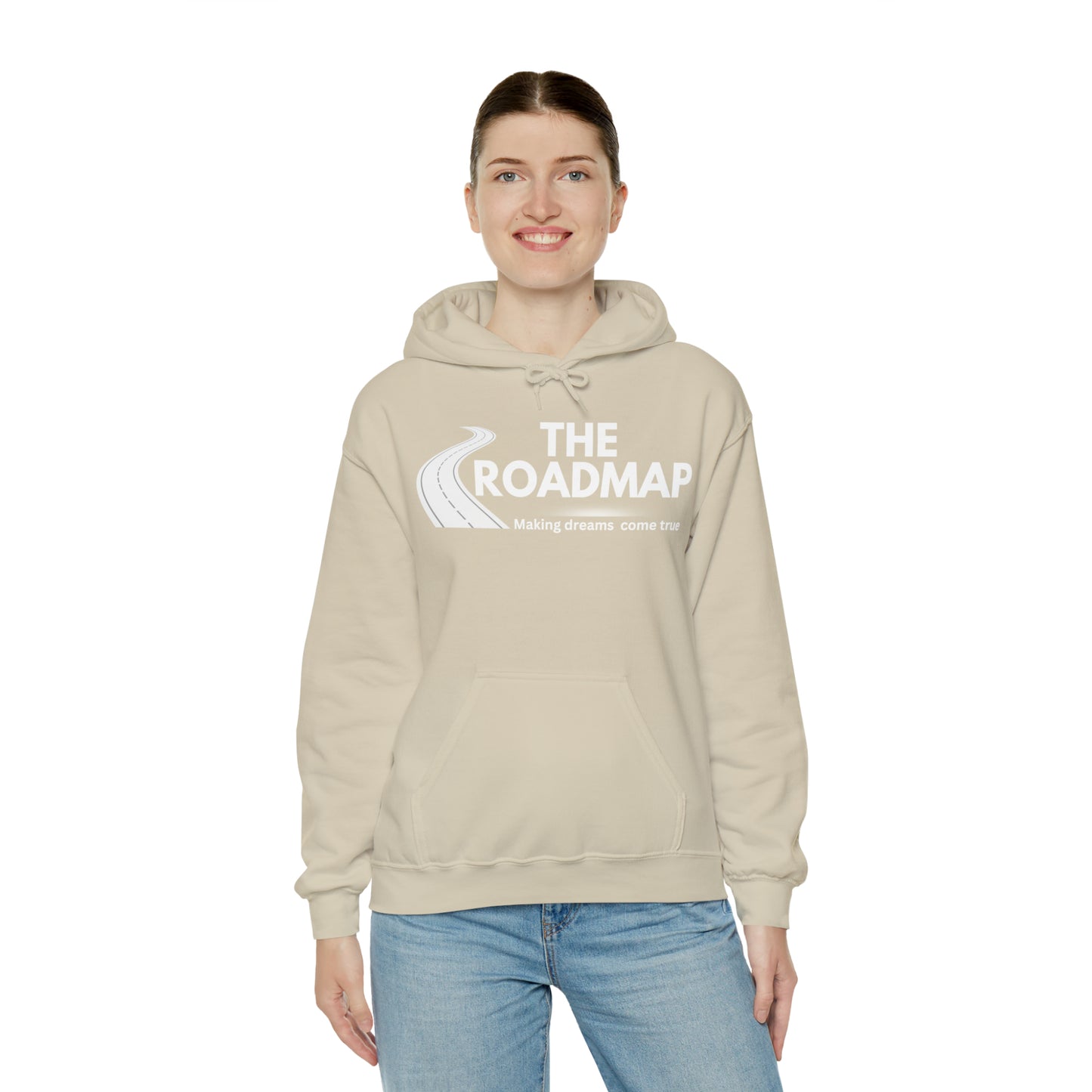 The RoadMap - Unisex Heavy Blend™ Hooded Sweatshirt (MAKING DREAMS COME TRUE) White Design